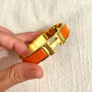 Hermes Click H Bracelet Orange